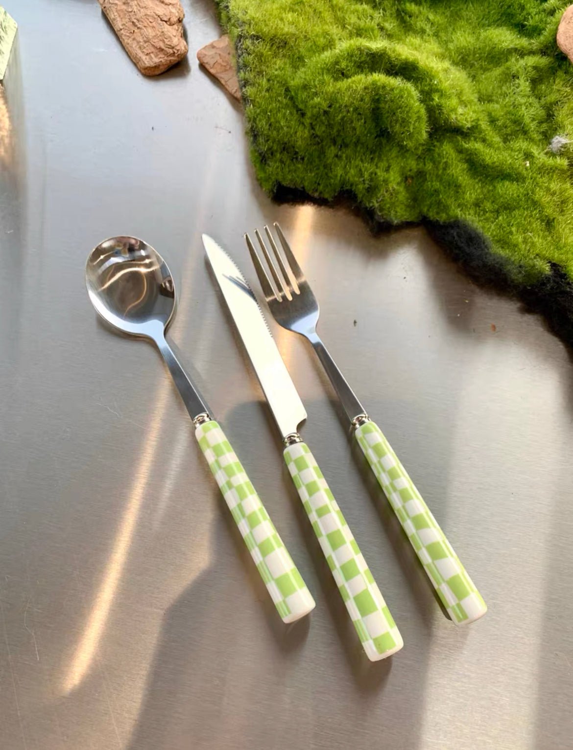 Modern Checkered Flatware