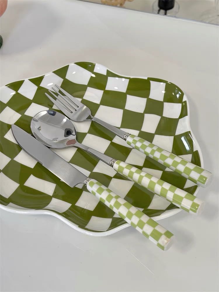Modern Checkered Flatware