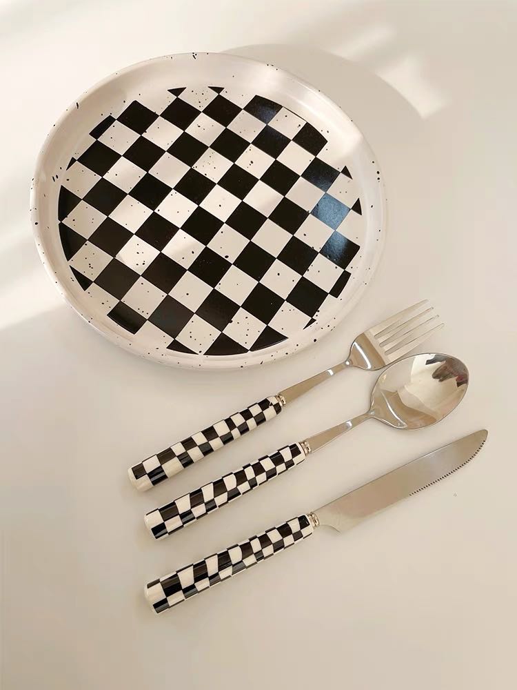 Modern Checkered Flatware