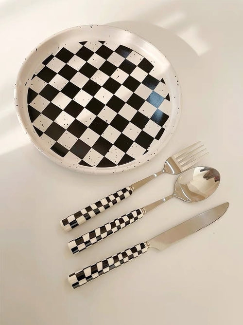 Modern Checkered Flatware