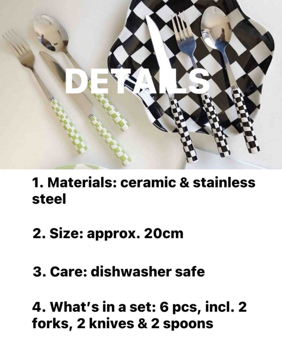 Modern Checkered Flatware