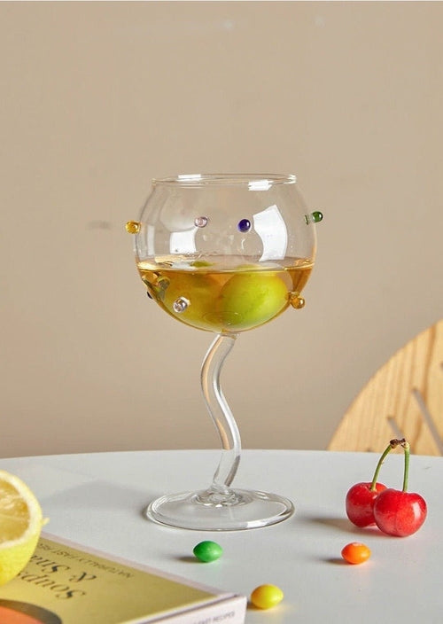 Rainbow Sprinkles Wine Glass