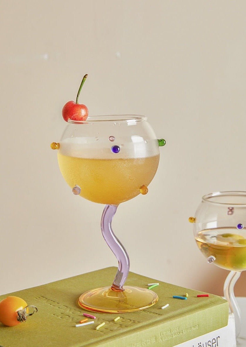 Rainbow Sprinkles Wine Glass