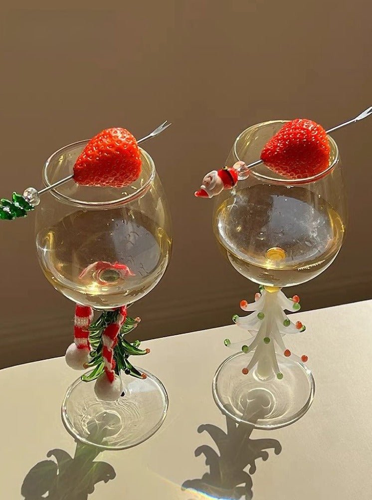 Christmas Tree Wine Glass