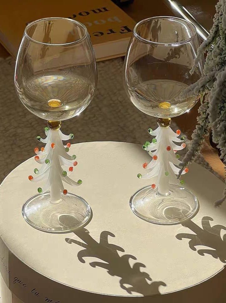 Christmas Tree Wine Glass