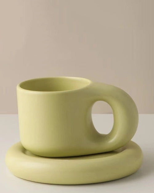 Bauhaus Ceramic Chubby Mugs