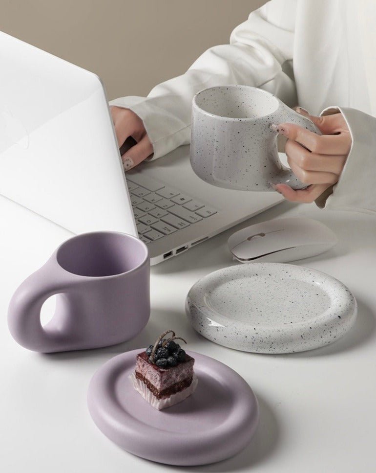 Bauhaus Ceramic Chubby Mugs