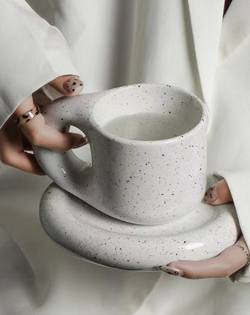 Bauhaus Ceramic Chubby Mugs