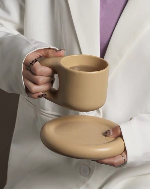 Bauhaus Ceramic Chubby Mugs