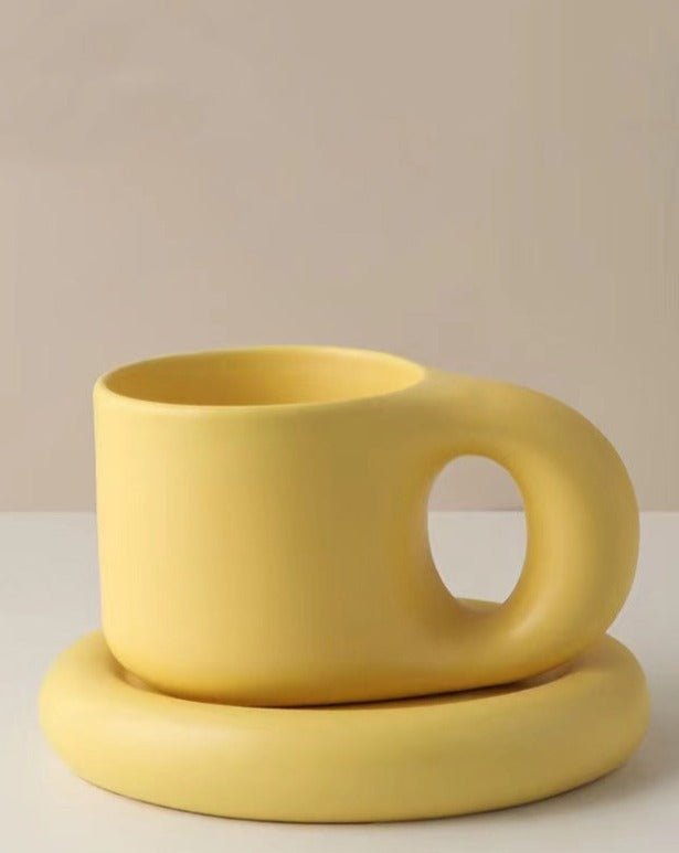 Bauhaus Ceramic Chubby Mugs