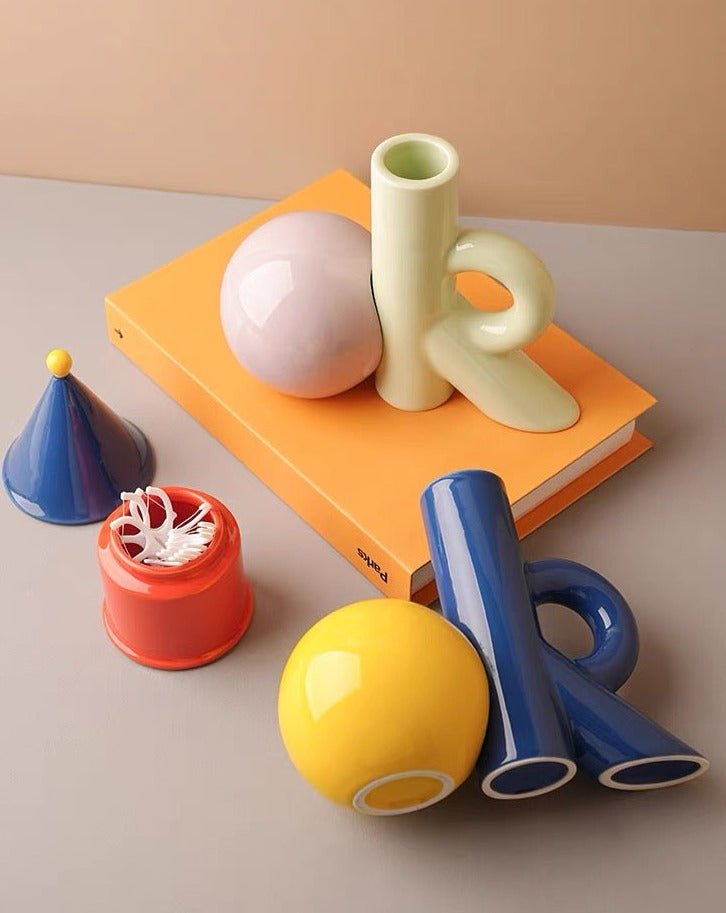 OK Ceramic Bud Vase
