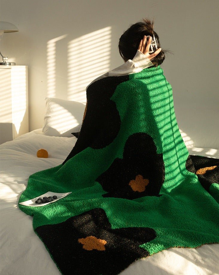 Sunflower Pattern Throw Blanket