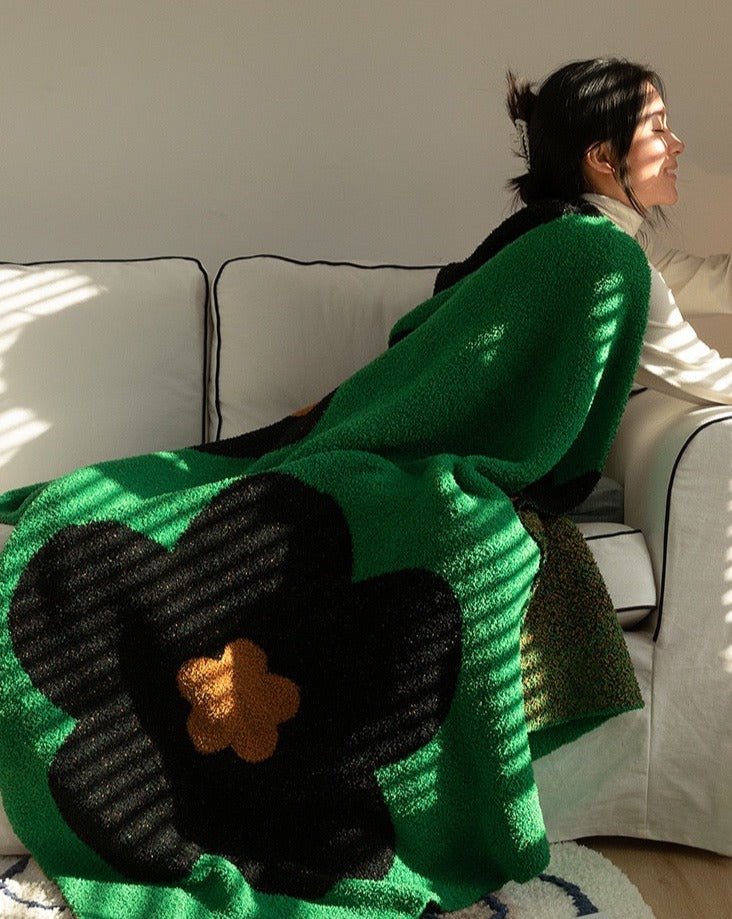 Sunflower Pattern Throw Blanket