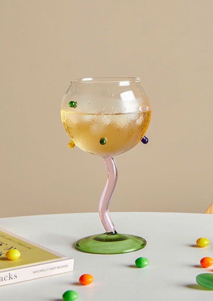 Rainbow Sprinkles Wine Glass