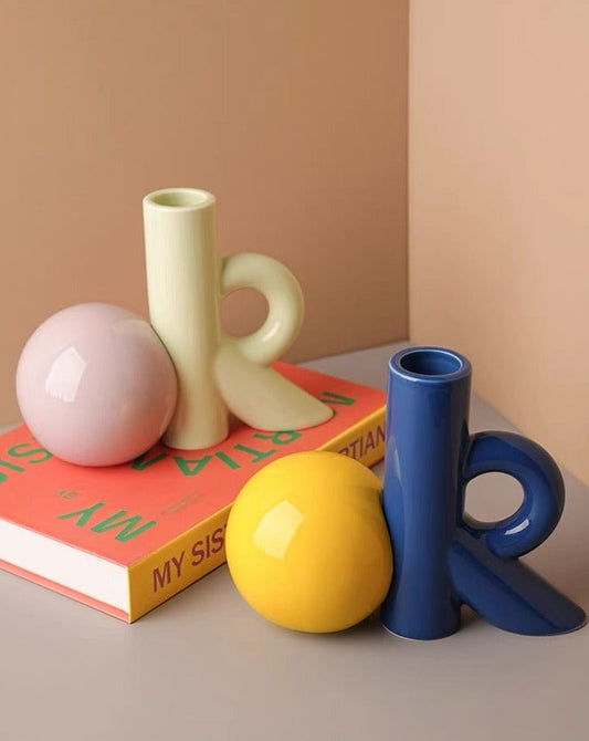 OK Ceramic Bud Vase