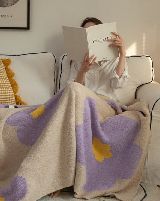 Sunflower Pattern Throw Blanket